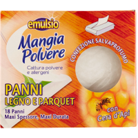 Emulsio Mangia Polvere Legno e Parquet 18 Panni in vendita da Caddy's Shop Online in offerta