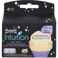 Wilkinson Sword Intuition Dry Skin 3 Lame in vendita da Caddy's Shop Online in offerta