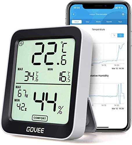 Misuratore di umidità accurate stanza Termometro con Orologio UK 