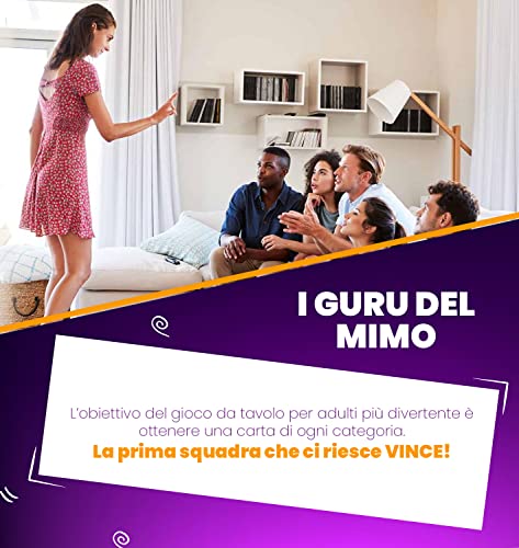 Glop Mimo - Giochi da Tavolo - Mettete alla Prova le Vostre Abilità di Mimo  - Divertente Gioco per Adulti e Famiglie - Bambini Sopra i 8 anni - Da 2 a