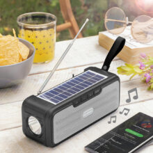 Vendita Altoparlante Wireless con Ricarica a Luce Solare e Torcia a LED Sunker InnovaGoods