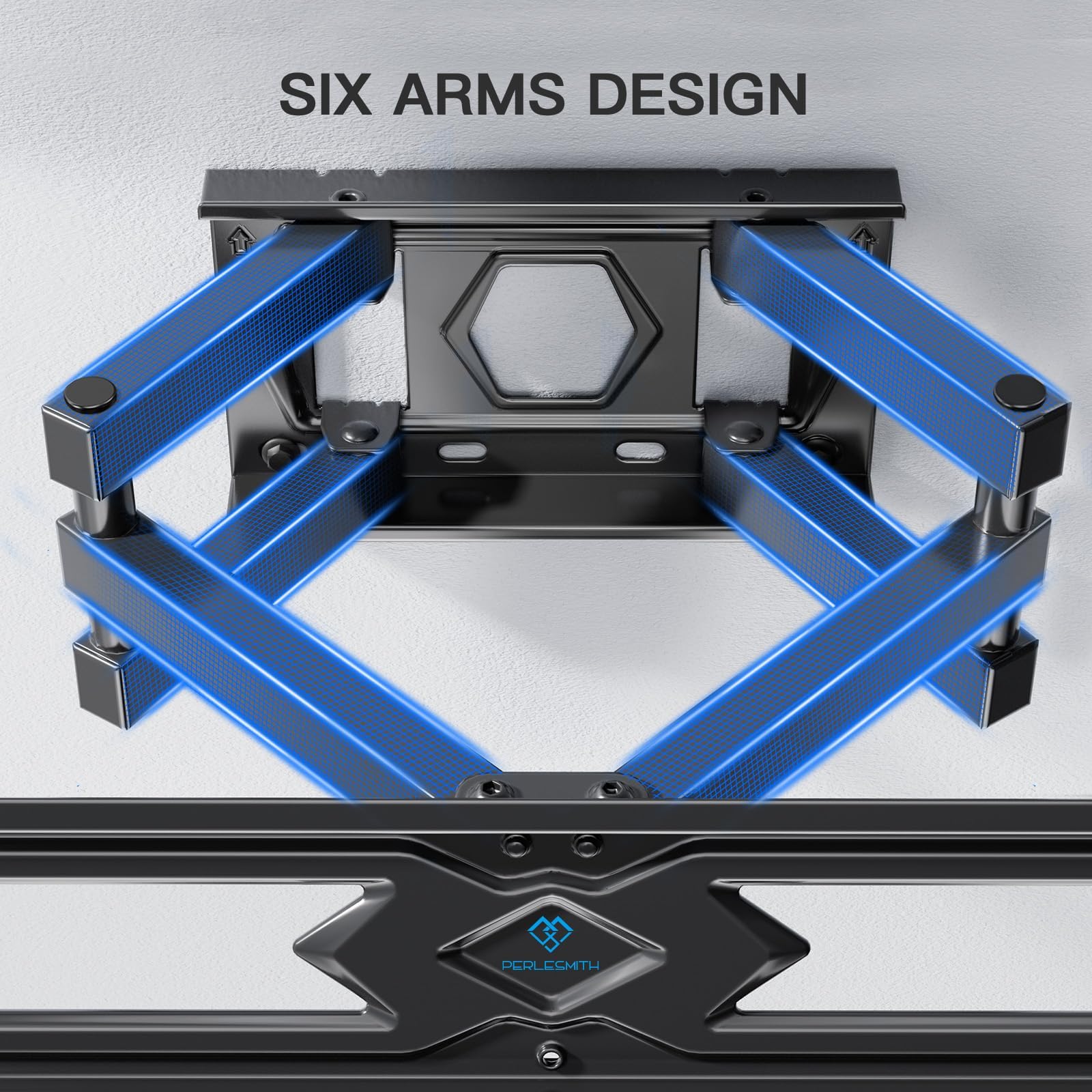 PERLESMITH Supporto da parete per TV, orientabile e inclinabile, per TV o monitor da 26-70 pollici, fino a 45 kg, VESA 400 x 400 mm immagine 4