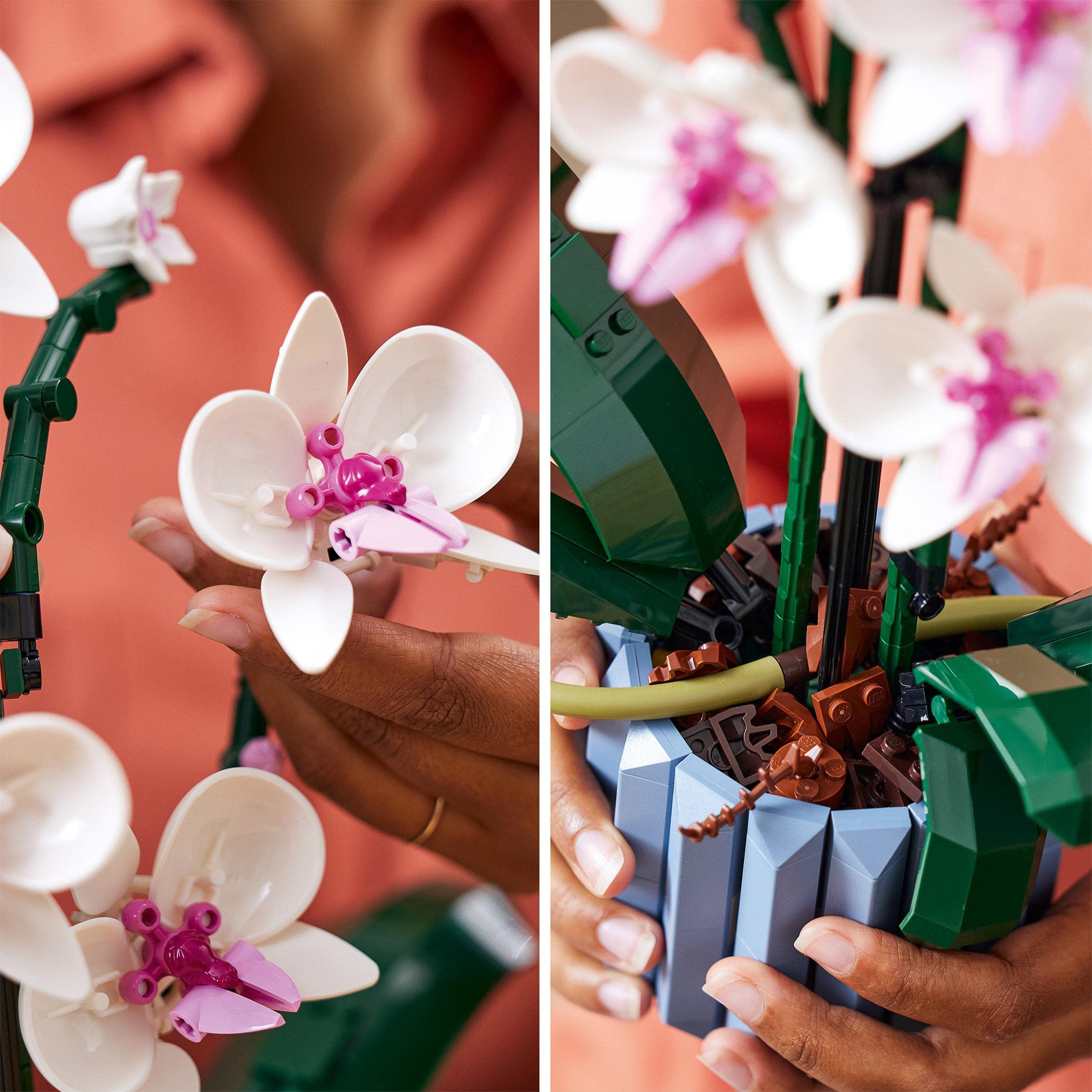 LEGO Botanicals Orchidea - Pianta Artificiale da Costruire per Adulti - Fiori Finti e Vaso da Interno per Decorazione di Casa o dell'Ufficio - Idee Regalo per Donna o Uomo da Collezione - 10311 immagine 5