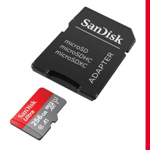 SanDisk 256GB Ultra scheda microSDXC + adattatore SD fino a 150 MB/s con prestazioni app A1 UHS-I Class 10 U1 immagine 3