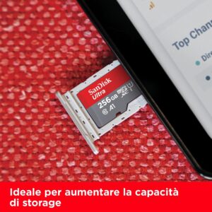 SanDisk 256GB Ultra scheda microSDXC + adattatore SD fino a 150 MB/s con prestazioni app A1 UHS-I Class 10 U1 immagine 5