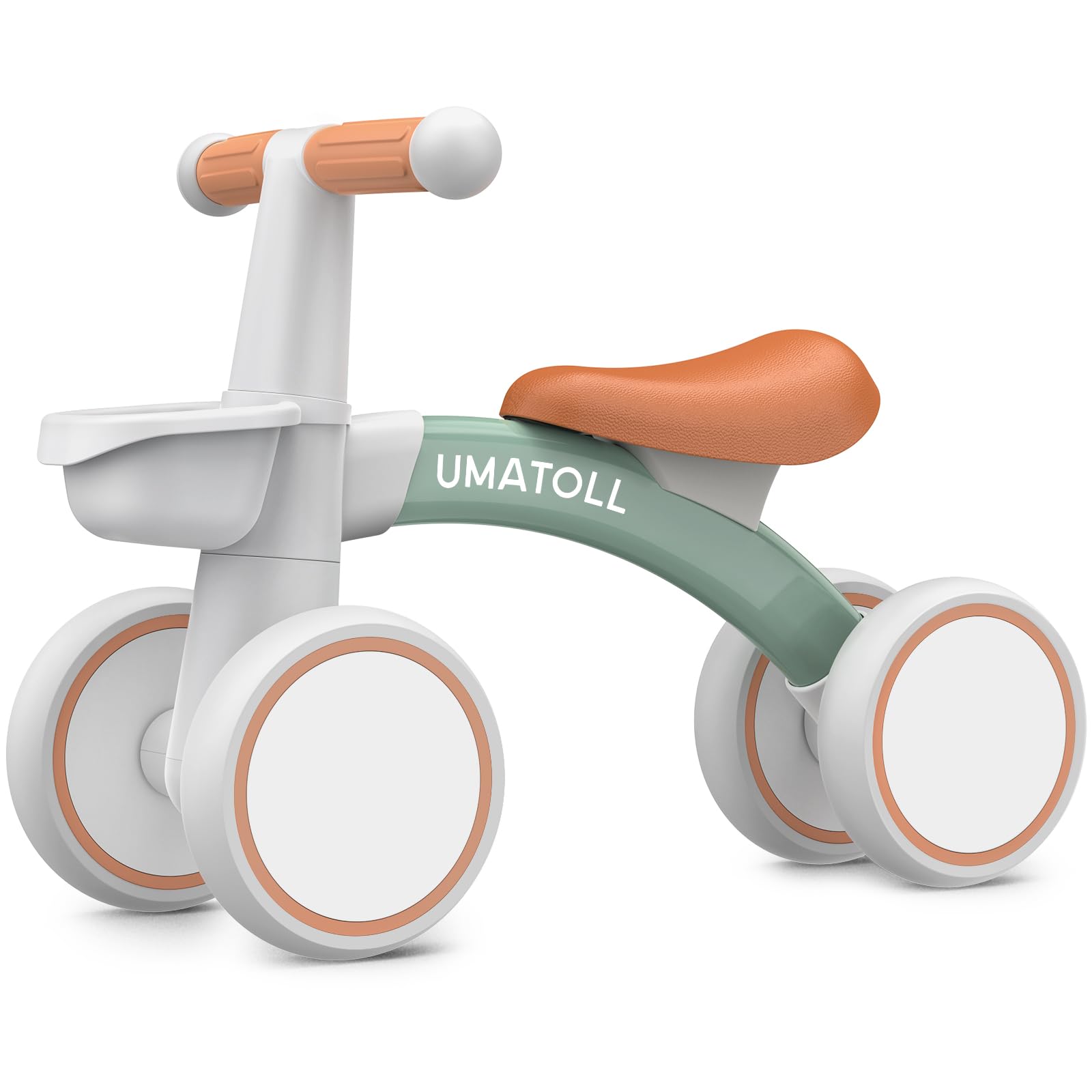 Umatoll Bicicletta Senza Pedali per 1 Anni, Bicicletta Equilibrio per Bambini 12-24 Mesi con Cestino, Giocattolo per Bici per i più Piccoli Baby, Primo Regalo di Compleanno (Verde) immagine 2