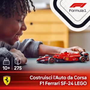 LEGO Speed Champions Auto da Corsa Ferrari F1 SF-24 - Regalo Festa del Papà - Giocattolo da Collezione con Minifigure del Pilota di Formula 1 - Modello per Bambini da 10 Anni o per Adulti Fan - 77242 immagine 3
