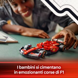 LEGO Speed Champions Auto da Corsa Ferrari F1 SF-24 - Regalo Festa del Papà - Giocattolo da Collezione con Minifigure del Pilota di Formula 1 - Modello per Bambini da 10 Anni o per Adulti Fan - 77242 immagine 4