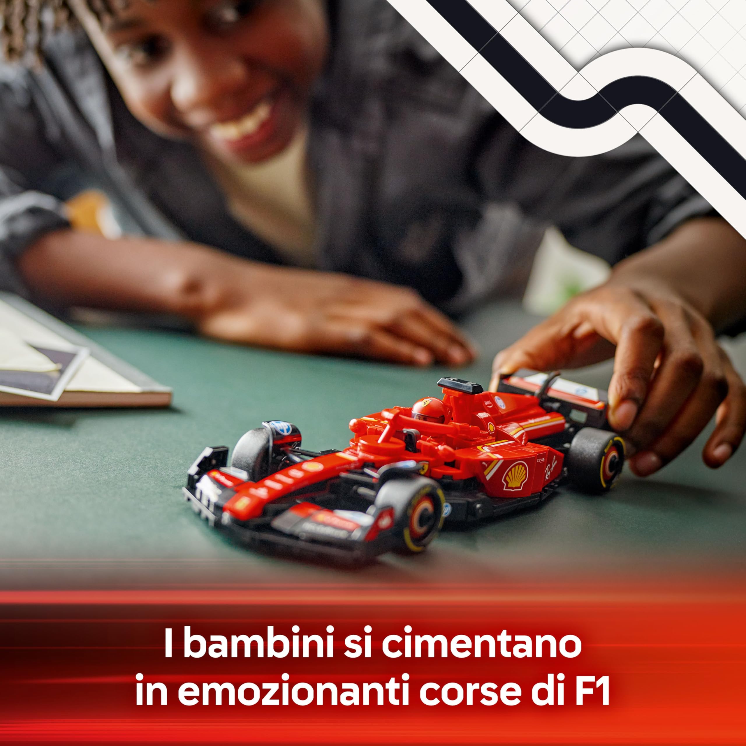 LEGO Speed Champions Auto da Corsa Ferrari F1 SF-24 - Regalo Festa del Papà - Giocattolo da Collezione con Minifigure del Pilota di Formula 1 - Modello per Bambini da 10 Anni o per Adulti Fan - 77242 immagine 4