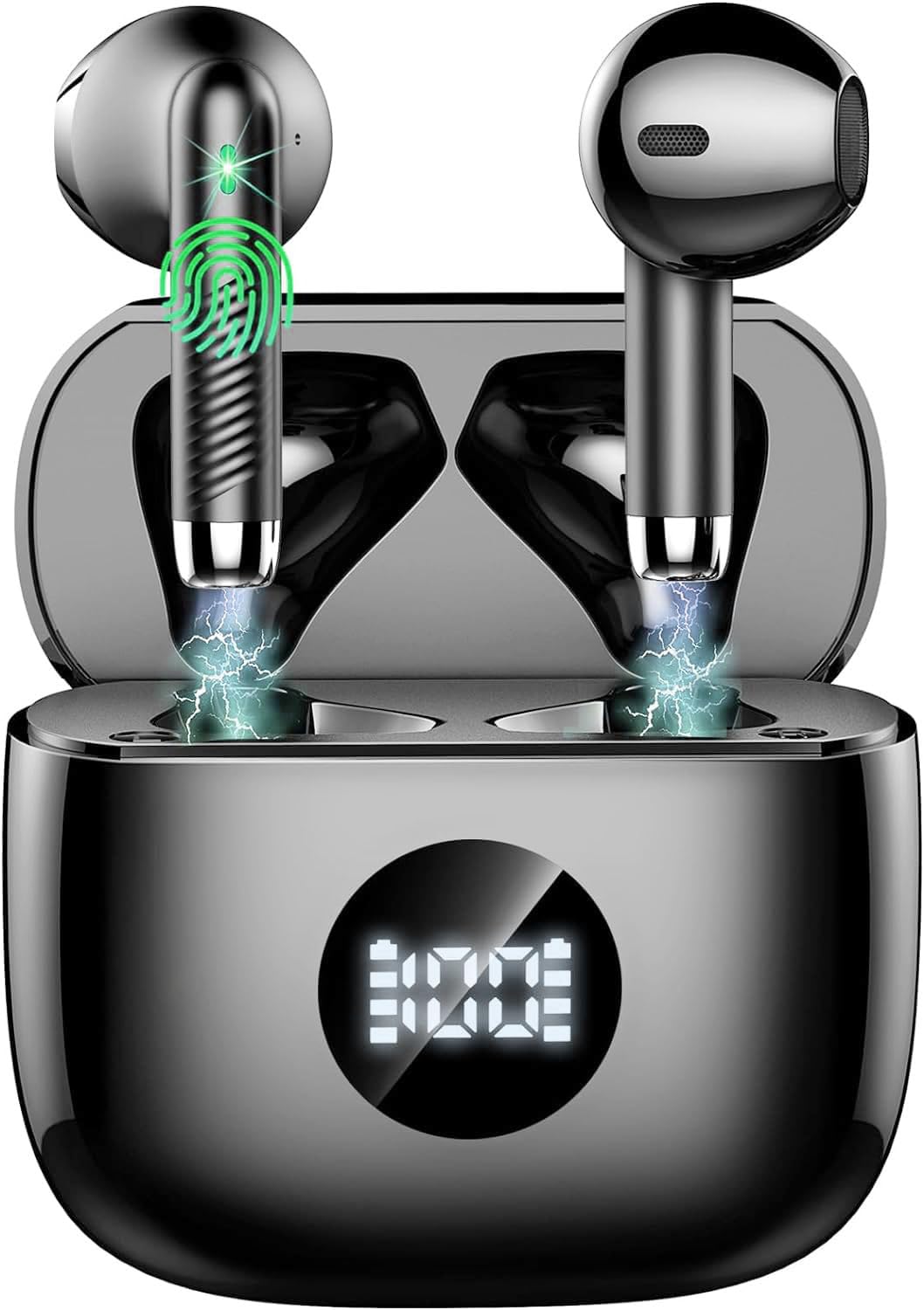 Cuffie Bluetooth Auricolari Bluetooth 5.4, Cuffie Wireless con 4 ENC Cancellazione Rumore Mic, Cuffie in Ear 40 Ore di Riproduzione, Cuffie Senza Filo HiFi Stereo IP7 Impermeabili per iOS & Android