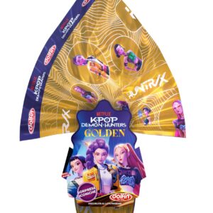 Uovo di Pasqua K-POP Demon Hunters Golden 250g Dolfin, Uova Cioccolato al Latte con Soprese Collezionabili, Film N°1 su Netflix immagine 2